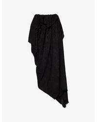 Uma Wang - Asymmetric-hem Jacquard-pattern Woven Midi Skirt - Lyst