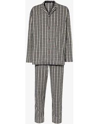 Hanro - Striped-pattern Relaxed-fit Cotton Pyjamas - Lyst