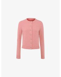 House Of Cb - Signature Round-Neck Wool-Blend Cardigan - Lyst