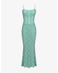 House Of Cb - Antonina Corset Lace Maxi Dress - Lyst