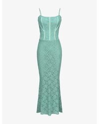 House Of Cb - Antonina Corset Lace Maxi Dress - Lyst