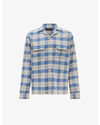 AllSaints Men's Berthold Check Overshirt in Blue for Men | Lyst
