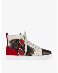 Christian Louboutin Louis Strass Flat Sneakers - White High-Top, Men's  Shoes - CHT67328
