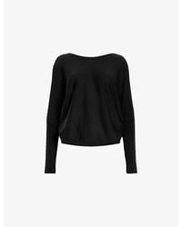 AllSaints - Julieana Twist-Wrap Wool Jumper - Lyst