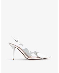 Alaïa - Coeur 90 Heart-Shape Patent Leather Heeled Slingbacks - Lyst