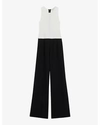 Ted Baker - Toveli Knit-bodice Stretch-woven Jumpsuit - Lyst