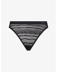 Sloggi - Free Evolve Mid-Rise Lace Thong - Lyst