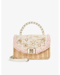 Dune - Blooms Flower Woven Top-Handle Bag - Lyst
