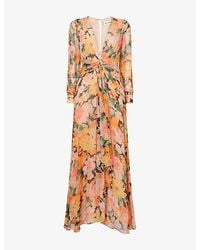 RIXO London - Meera Floral-Print Woven Maxi Dress - Lyst