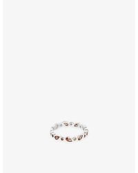 Astrid & Miyu - Sunset Pear-Plated Sterling- And Cubic Zirconia Band Ring - Lyst
