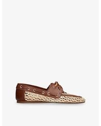 Ancient Greek Sandals - Pliaria Raffia And Leather Boat Shoes - Lyst
