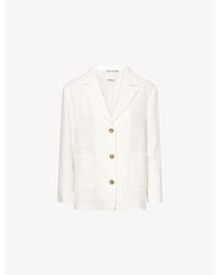 Max Mara - Single-Breasted Boxy-Cut Linen Jacket - Lyst