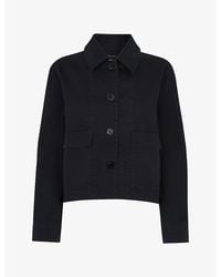 Whistles - Marie Boxy-Fit Cotton Jacket - Lyst