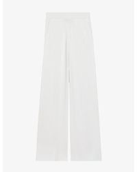 Claudie Pierlot - Marlisa Wide-leg High-rise Knitted Trousers - Lyst