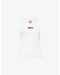 ICECREAM - Beaded-Logo Ribbed Cotton Tank Top - Lyst