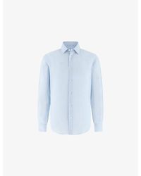BOGGI - Long-Sleeve Regular-Fit Linen-Blend Shirt - Lyst