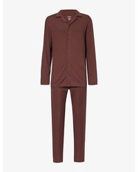 Calvin Klein - Camp-collar Relaxed-fit Stretch Cotton-blend Pyjama Set - Lyst