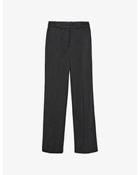 JOSEPH - Morissey Tailored Flared Stretch-Wool Trousers - Lyst