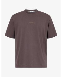 Stone Island - Camo Compass Logo Print Cotton-Jersey T-Shirt - Lyst