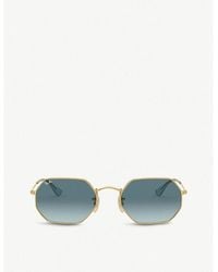 Ray-Ban - Rb3556 Metal And Glass Octagonal-frame Sunglasses - Lyst