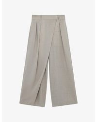 Loewe - Wrap-Pleat Tailored Wool Trousers - Lyst