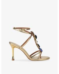 Kurt Geiger - Ophelia Leather Heeled Sandals - Lyst