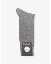 Pantherella - Gadsbury Long Pin-Dot Cotton-Blend Dress Socks - Lyst