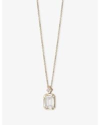 Astley Clarke - Large Emerald Cut 1.03Ct Diamond 14Ct Pendant Necklace - Lyst