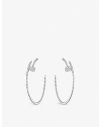 Cartier - Juste Un Clou 18ct White-gold And 1.26ct Brilliant-cut Diamond Earrings - Lyst