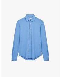Reiss - Voyager Slim-fit Stretch-woven Travel Shirt X - Lyst