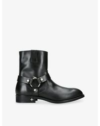 Duke & Dexter - Harley Leather Biker Boots - Lyst