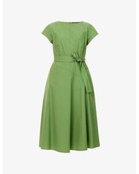 Weekend by Maxmara - Magma Flared Cotton-Poplin Midi Dress - Lyst