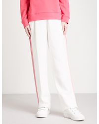 Sandro Side-stripe Woven Trousers - White