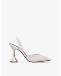 AMINA MUADDI - Holli 95 Sling-Back Heeled Mesh Courts - Lyst