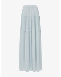 eem - Tiered Maxi Chiffon Skirt - Lyst