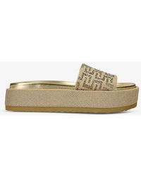 Steve Madden - Kora Embellished-strap Fabric Sandals - Lyst