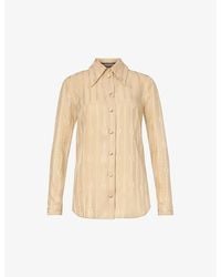 Gucci - Monogram Jacquard-patterned Regular-fit Silk Shirt - Lyst