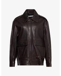 Nour Hammour - Drey Exclusive Textured Leather Jacket - Lyst