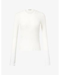 JW Anderson - Long-Sleeve Crew-Neck Woven Top - Lyst