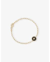 Astley Clarke - Polaris 18Ct-Plated Sterling And Onyx Locket Bracelet - Lyst