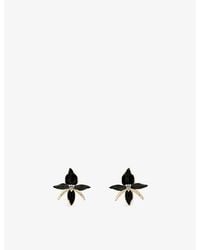Shaun Leane - Orchid Large- Vermeil And Diamond Flower Earrings - Lyst