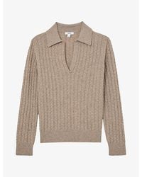 Reiss - Millie Cable-Knit Wool-Blend Jumper - Lyst