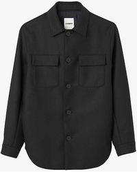 Sandro - Long-sleeved Button-down Woven Overshirt X - Lyst