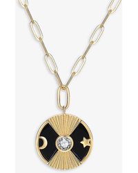 Celeste Starre - Moon And Me You Are My Luck Twinkle Heart 18ct -plated Brass And Zirconia Pendant Necklace - Lyst