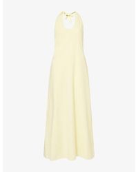SIR. - Rochelle Halter Cotton Maxi Dress - Lyst