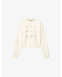 AllSaints - Stacks Separo Logo-Embellished Sweatshirt - Lyst
