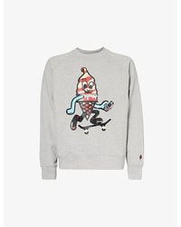 ICECREAM - Skate Cone Graphic-print Cotton-jersey Sweatshirt X - Lyst