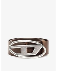 DIESEL - B-1Dr Logo-Buckle Leather Belt - Lyst