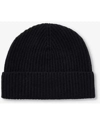 Johnstons of Elgin - Ribbed-knit Folded-brim Cashmere Beanie Hat - Lyst