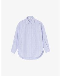 Sandro - Valentine Rhinestone-heart Cotton Shirt - Lyst